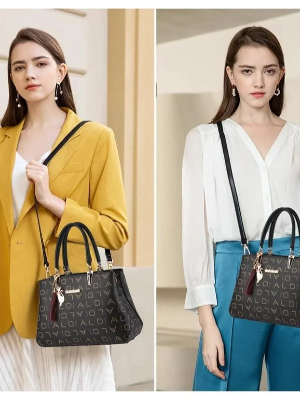 Women's 1-lager-black Shoulder Bag Ladies Satchel Messenger Tote Bag Purses